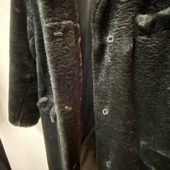 🖤Express • VINTAGE • black faux fur coat • M • EUC - Picture 4 of 7